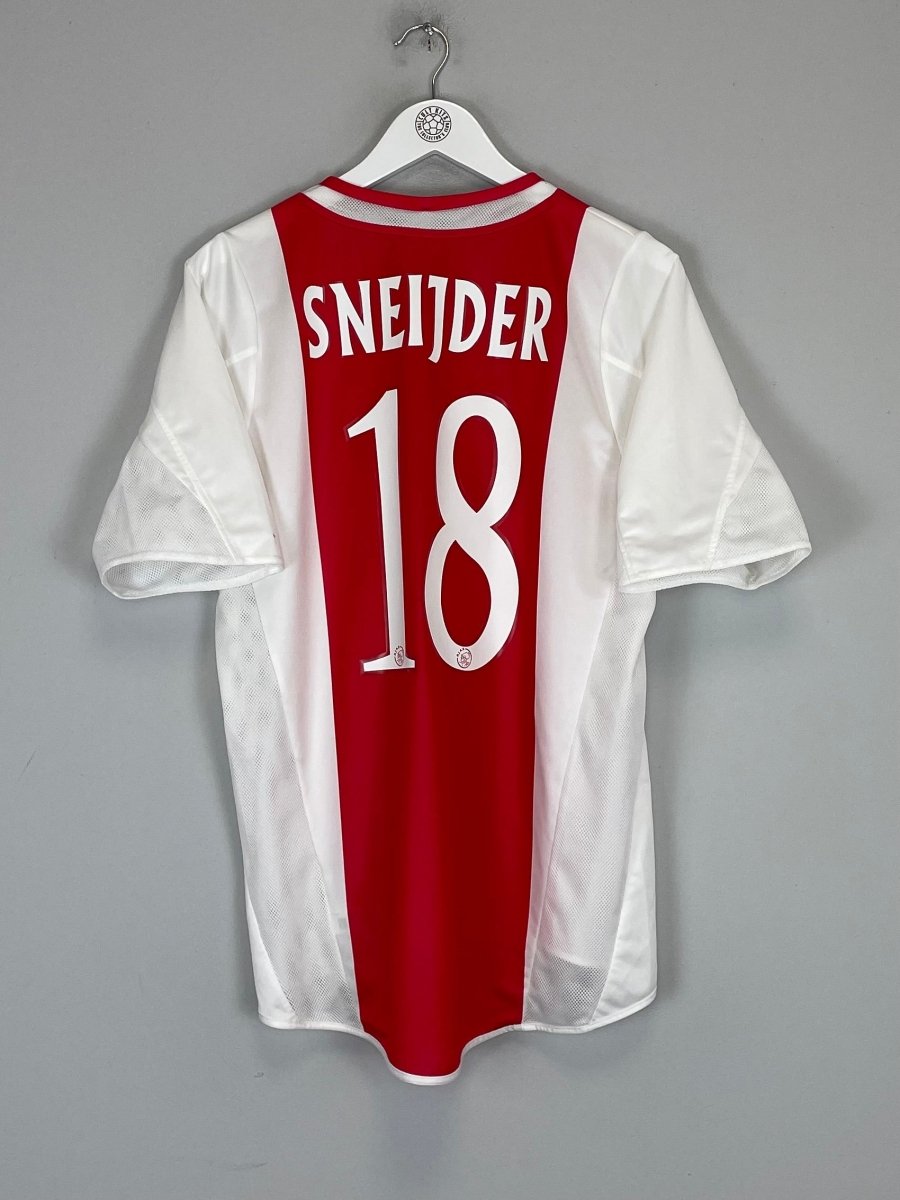 2003/04 AJAX SNEIJDER 18 HOME SHIRT (M) ADIDAS - Cult Kits - Medium - Buy Vintage Football Shirts, Authentic Retro Football Shirts For Sale, Classic Football Shirts & Soccer Jersey