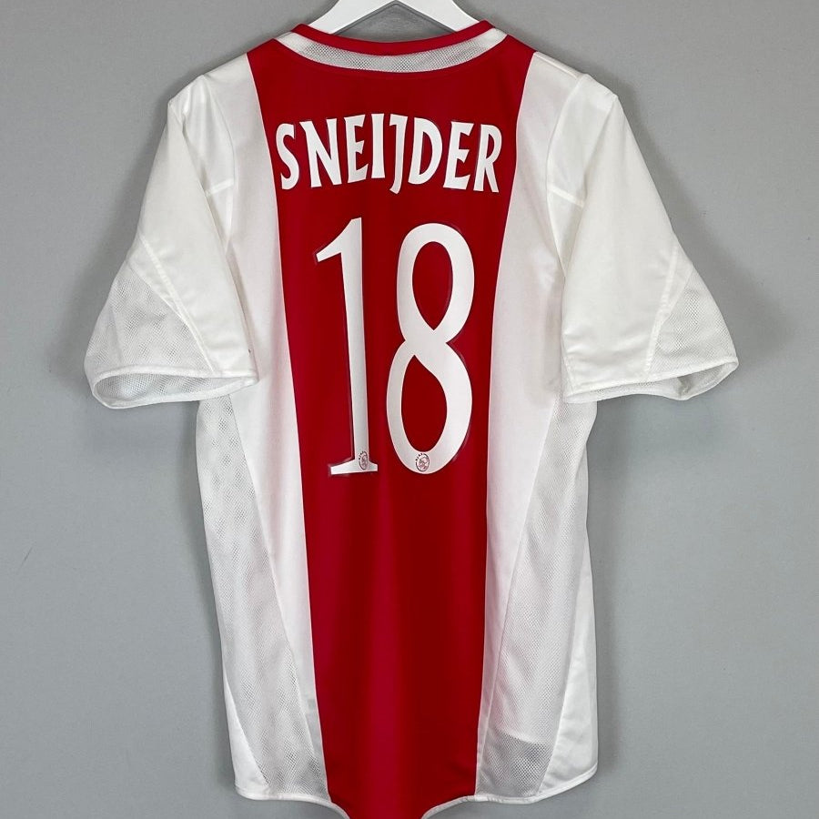 2003/04 AJAX SNEIJDER 18 HOME SHIRT (M) ADIDAS - Cult Kits - Medium - Buy Vintage Football Shirts, Authentic Retro Football Shirts For Sale, Classic Football Shirts & Soccer Jersey