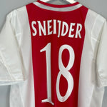 2003/04 AJAX SNEIJDER 18 HOME SHIRT (M) ADIDAS - Cult Kits - Medium - Buy Vintage Football Shirts, Authentic Retro Football Shirts For Sale, Classic Football Shirts & Soccer Jersey