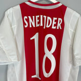 2003/04 AJAX SNEIJDER 18 HOME SHIRT (M) ADIDAS - Cult Kits - Medium - Buy Vintage Football Shirts, Authentic Retro Football Shirts For Sale, Classic Football Shirts & Soccer Jersey