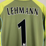 Shop 2003/04 ARSENAL LEHMANN #1 GK SHIRT (L) NIKE, classic football shirts, vintage football shirts & retro soccer jerseys at Cult Kits