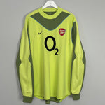 Shop 2003/04 ARSENAL LEHMANN #1 GK SHIRT (L) NIKE, classic football shirts, vintage football shirts & retro soccer jerseys at Cult Kits