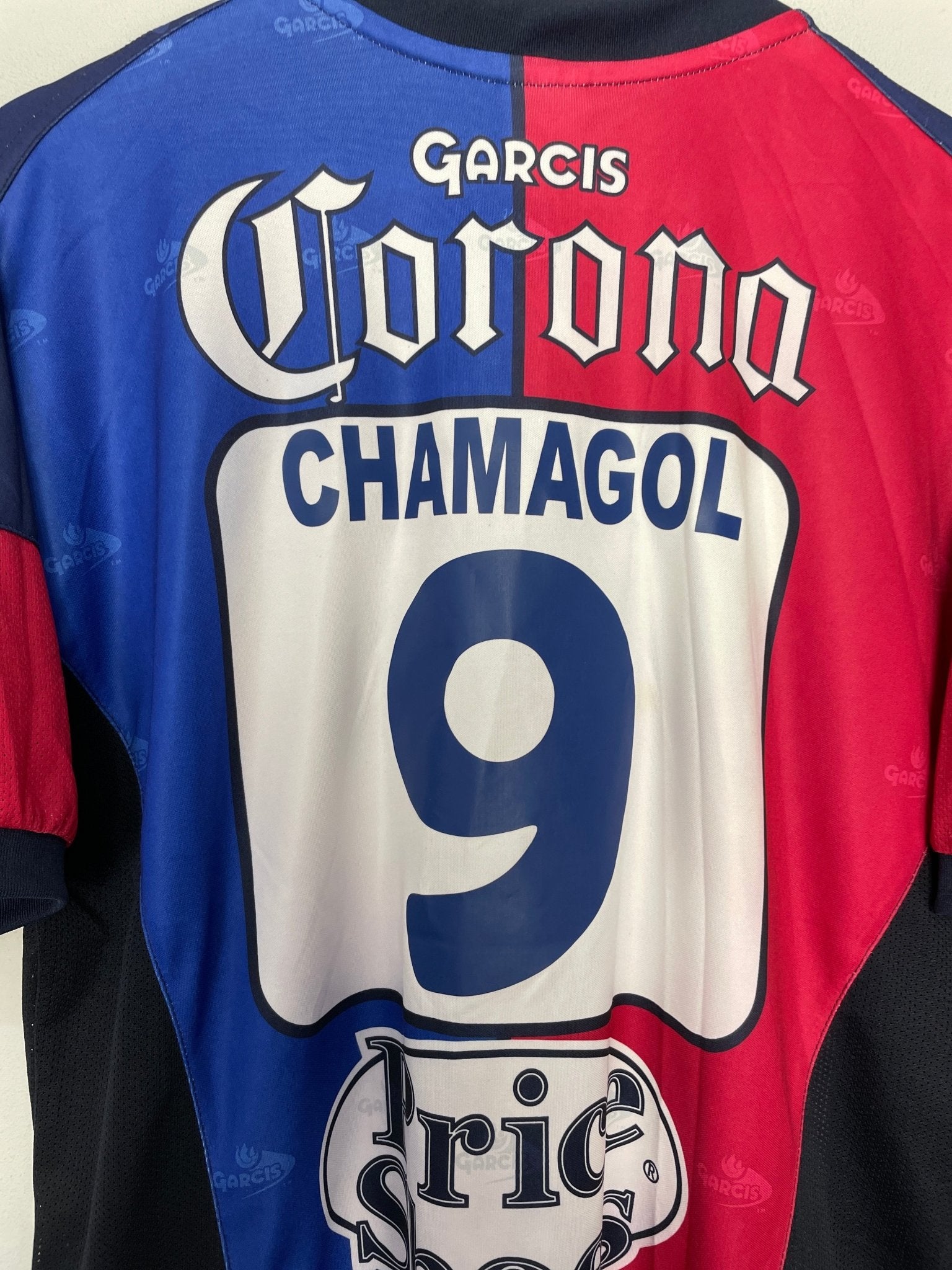 Shop 2003/04 ATLANTE CHAMAGOL #9 HOME SHIRT (XL) GARCIS, classic football shirts, vintage football shirts & retro soccer jerseys at Cult Kits