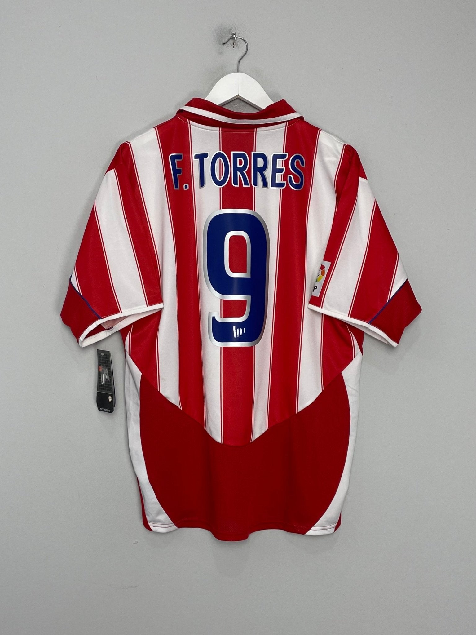 Shop 2003/04 ATLETICO MADRID F.TORRES #9 *BNWT* HOME SHIRT (L) NIKE, classic football shirts, vintage football shirts & retro soccer jerseys at Cult Kits