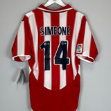 2003/04 ATLETICO MADRID SIMEONE 14 *BNWT* HOME SHIRT (M) NIKE - Cult Kits - Medium - Buy Vintage Football Shirts, Authentic Retro Football Shirts For Sale, Classic Football Shirts & Soccer Jersey