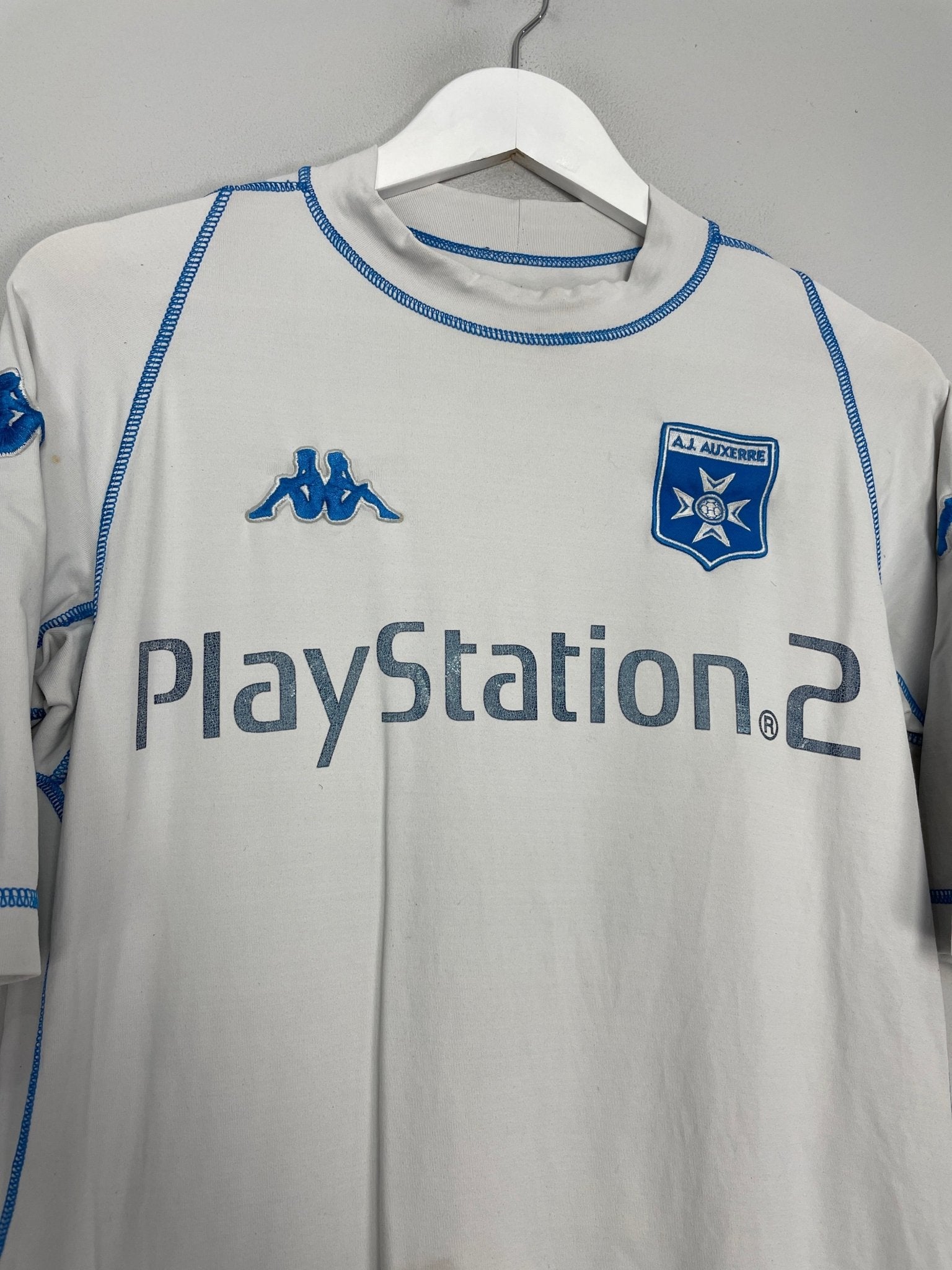 Shop 2003/04 AUXERRE AWAY SHIRT (L) KAPPA, classic football shirts, vintage football shirts & retro soccer jerseys at Cult Kits