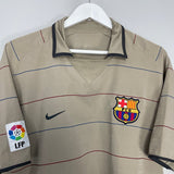 Shop 2003/04 BARCELONA RONALDINHO #10 AWAY SHIRT (L) NIKE, classic football shirts, vintage football shirts & retro soccer jerseys at Cult Kits