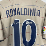 Shop 2003/04 BARCELONA RONALDINHO #10 AWAY SHIRT (L) NIKE, classic football shirts, vintage football shirts & retro soccer jerseys at Cult Kits