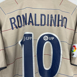 Shop 2003/04 BARCELONA RONALDINHO #10 AWAY SHIRT (L) NIKE, classic football shirts, vintage football shirts & retro soccer jerseys at Cult Kits