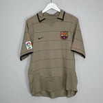 Shop 2003/04 BARCELONA RONALDINHO #10 AWAY SHIRT (M) NIKE, classic football shirts, vintage football shirts & retro soccer jerseys at Cult Kits
