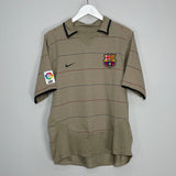 Shop 2003/04 BARCELONA RONALDINHO #10 AWAY SHIRT (M) NIKE, classic football shirts, vintage football shirts & retro soccer jerseys at Cult Kits