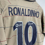 Shop 2003/04 BARCELONA RONALDINHO #10 AWAY SHIRT (M) NIKE, classic football shirts, vintage football shirts & retro soccer jerseys at Cult Kits