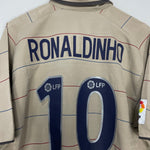 Shop 2003/04 BARCELONA RONALDINHO #10 AWAY SHIRT (XL) NIKE, classic football shirts, vintage football shirts & retro soccer jerseys at Cult Kits