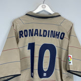 2003/04 BARCELONA RONALDINHO 10 AWAY SHIRT (XL) NIKE - Cult Kits - XL - Buy Vintage Football Shirts, Authentic Retro Football Shirts For Sale, Classic Football Shirts & Soccer Jersey