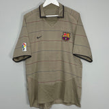 Shop 2003/04 BARCELONA RONALDINHO #10 AWAY SHIRT (XL) NIKE, classic football shirts, vintage football shirts & retro soccer jerseys at Cult Kits