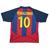 Buy 2003/04 Barcelona Ronaldinho 10 Home Shirt (L) Nike Basic ~ Free worldwide shipping available ~ Authentic Vintage Football Shirts from Cult Kits