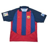 Buy 2003/04 Barcelona Ronaldinho 10 Home Shirt (L) Nike Basic ~ Free worldwide shipping available ~ Authentic Vintage Football Shirts from Cult Kits
