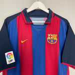 Shop 2003/04 BARCELONA RONALDINHO #10 HOME SHIRT (XL) NIKE, classic football shirts, vintage football shirts & retro soccer jerseys at Cult Kits