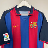 Shop 2003/04 BARCELONA RONALDINHO #10 HOME SHIRT (XL) NIKE, classic football shirts, vintage football shirts & retro soccer jerseys at Cult Kits