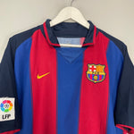 Shop 2003/04 BARCELONA RONALDINHO #10 HOME SHIRT (XL) NIKE, classic football shirts, vintage football shirts & retro soccer jerseys at Cult Kits