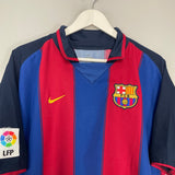 Shop 2003/04 BARCELONA RONALDINHO #10 HOME SHIRT (XL) NIKE, classic football shirts, vintage football shirts & retro soccer jerseys at Cult Kits