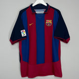 Shop 2003/04 BARCELONA RONALDINHO #10 HOME SHIRT (XL) NIKE, classic football shirts, vintage football shirts & retro soccer jerseys at Cult Kits