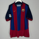 Shop 2003/04 BARCELONA RONALDINHO #10 HOME SHIRT (XL) NIKE, classic football shirts, vintage football shirts & retro soccer jerseys at Cult Kits