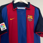 Shop 2003/04 BARCELONA RONALDINHO #80 HOME SHIRT (L) NIKE, classic football shirts, vintage football shirts & retro soccer jerseys at Cult Kits