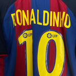 Shop 2003/04 BARCELONA RONALDINHO #80 HOME SHIRT (L) NIKE, classic football shirts, vintage football shirts & retro soccer jerseys at Cult Kits