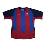 Buy 2003/04 Barcelona Saviola 7 Home Shirt (L) Nike ~ Free worldwide shipping ~ Authentic Vintage Football Shirts from Cult Kits