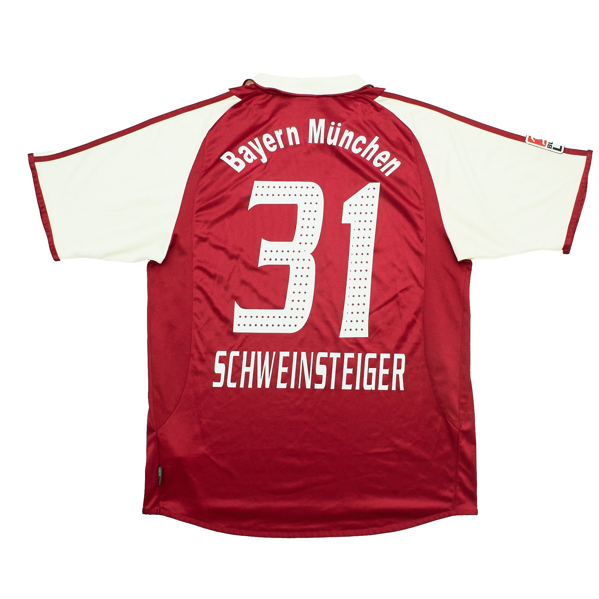 Buy 2003/04 Bayern Munich Schweinsteiger 31 Home Shirt (L) Adidas ~ Free worldwide shipping ~ Authentic Vintage Football Shirts from Cult Kits