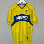 Shop 2003/04 BOCA JUNIORS AWAY SHIRT (M) NIKE, classic football shirts, vintage football shirts & retro soccer jerseys at Cult Kits