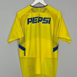 Shop 2003/04 BOCA JUNIORS AWAY SHIRT (M) NIKE, classic football shirts, vintage football shirts & retro soccer jerseys at Cult Kits