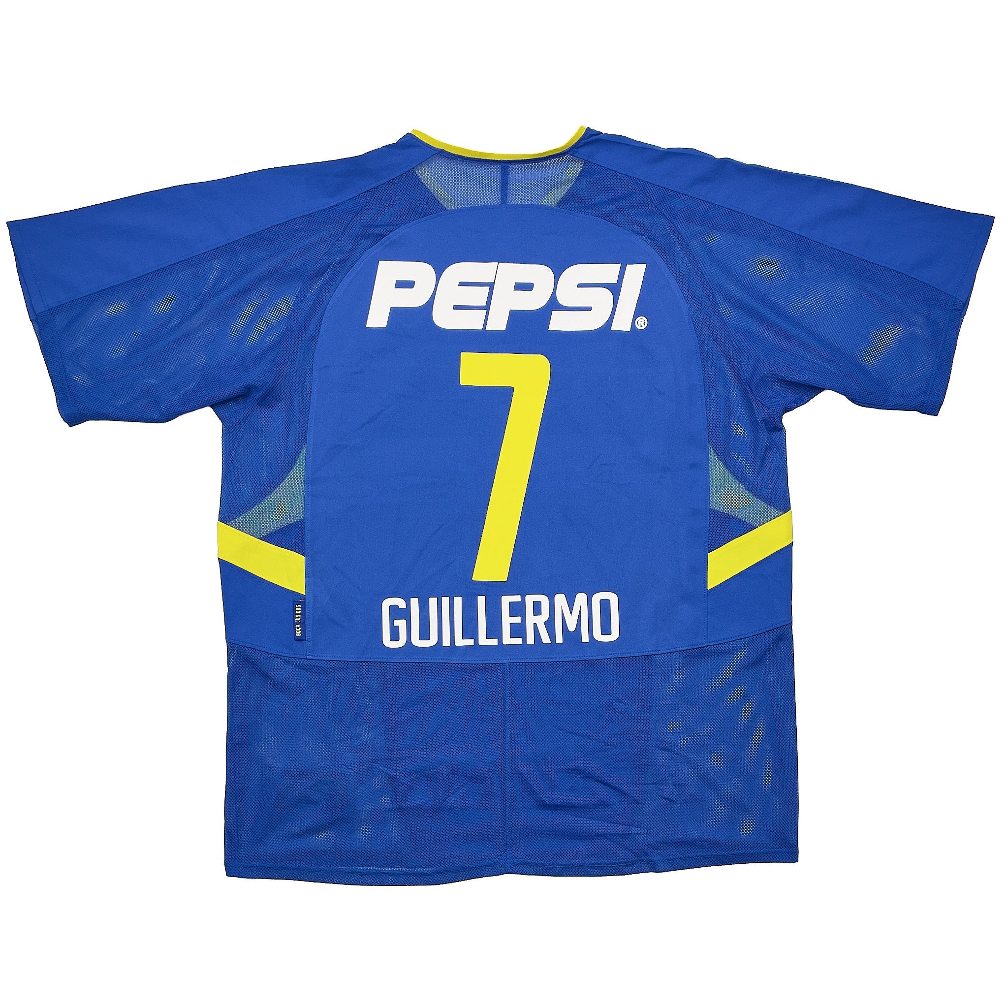 Buy 2003/04 BOCA JUNIORS GUILLERMO 7 HOME SHIRT (L) NIKE ~ Free worldwide shipping available ~ Authentic Vintage Football Shirts from Cult Kits
