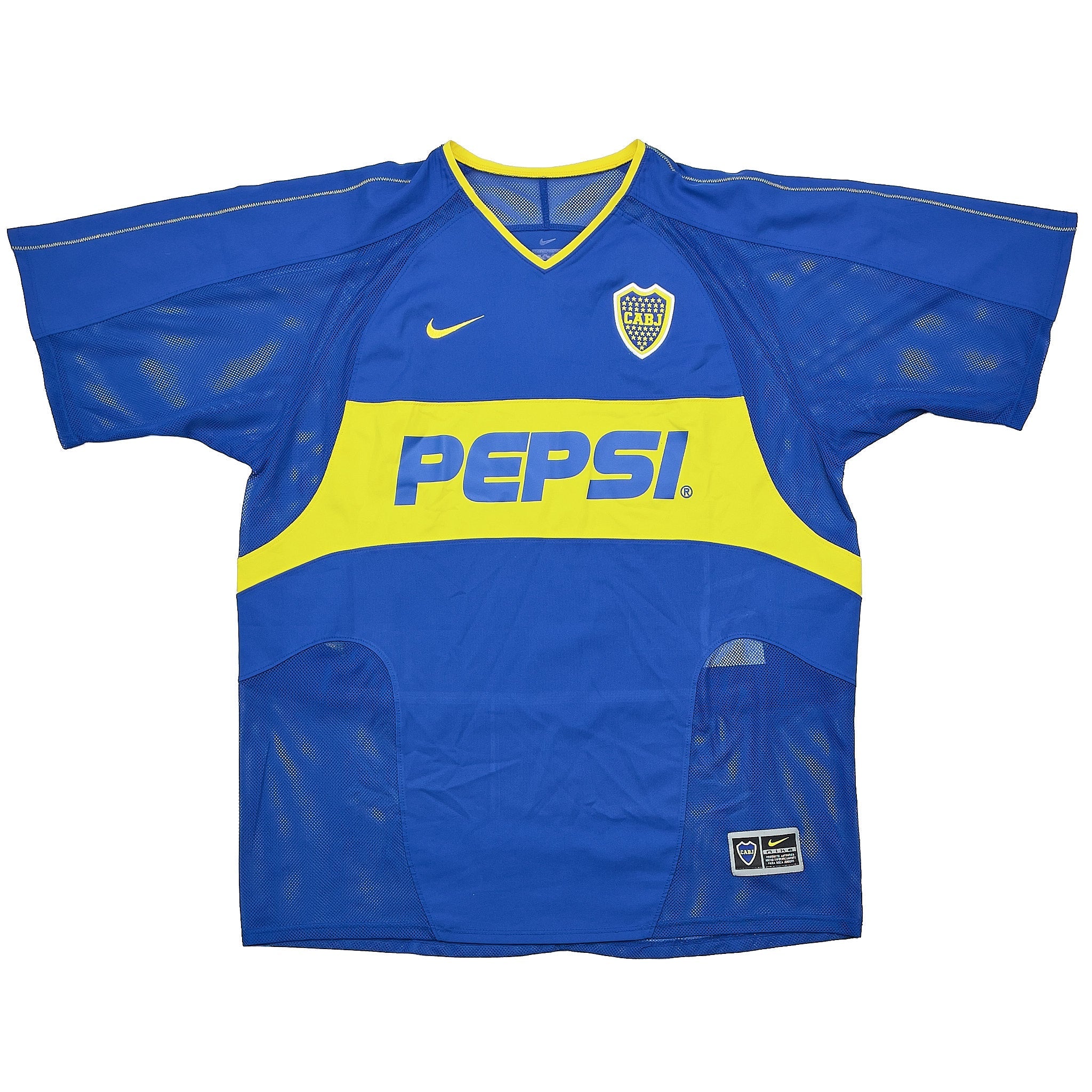 Buy 2003/04 BOCA JUNIORS GUILLERMO 7 HOME SHIRT (L) NIKE ~ Free worldwide shipping available ~ Authentic Vintage Football Shirts from Cult Kits