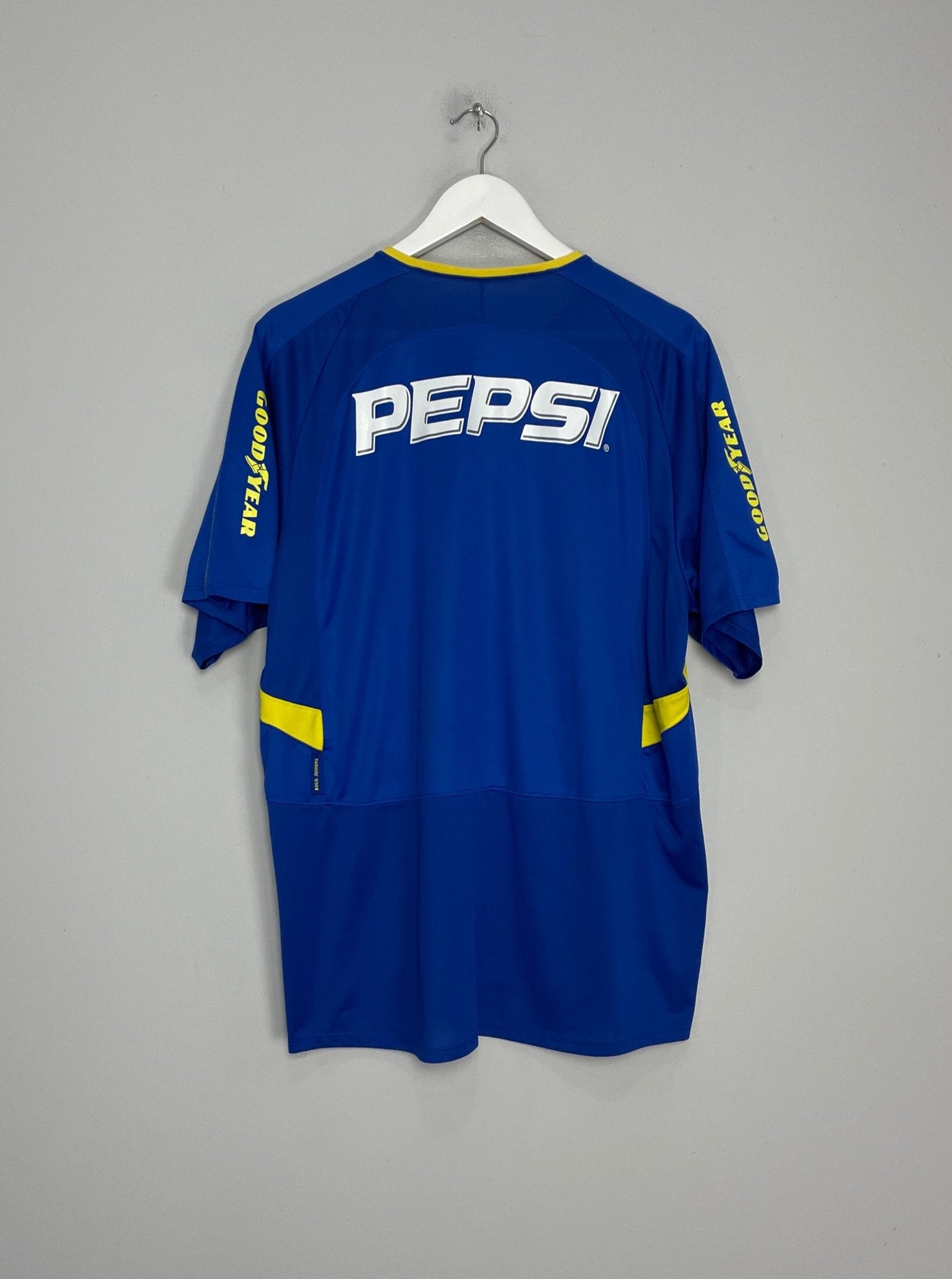 Shop 2003/04 BOCA JUNIORS HOME SHIRT (XL) NIKE, classic football shirts, vintage football shirts & retro soccer jerseys at Cult Kits