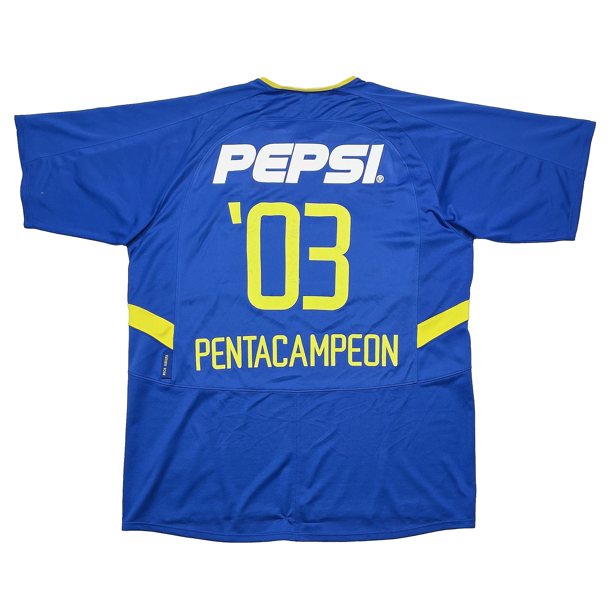 Buy 2003/04 BOCA JUNIORS 'PENTACAMPEON' 03 HOME SHIRT (M) NIKE ~ Free worldwide shipping available ~ Authentic Vintage Football Shirts from Cult Kits