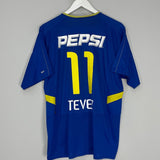 Shop 2003/04 BOCA JUNIORS TEVEZ #11 HOME SHIRT (L) NIKE, classic football shirts, vintage football shirts & retro soccer jerseys at Cult Kits