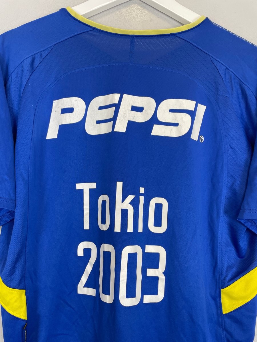 2003/04 BOCA JUNIORS 'TOKYO' HOME SHIRT (M) NIKE - Cult Kits - Medium - Buy Vintage Football Shirts, Authentic Retro Football Shirts For Sale, Classic Football Shirts & Soccer Jersey