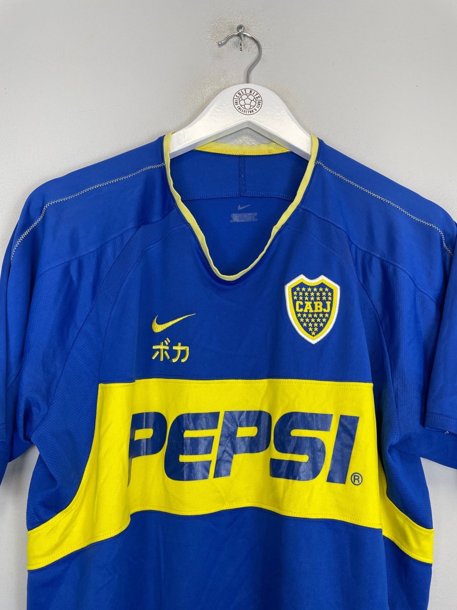 2003/04 BOCA JUNIORS 'TOKYO' HOME SHIRT (M) NIKE - Cult Kits - Medium - Buy Vintage Football Shirts, Authentic Retro Football Shirts For Sale, Classic Football Shirts & Soccer Jersey