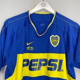 2003/04 BOCA JUNIORS 'TOKYO' HOME SHIRT (M) NIKE - Cult Kits - Medium - Buy Vintage Football Shirts, Authentic Retro Football Shirts For Sale, Classic Football Shirts & Soccer Jersey