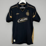 Shop 2003/04 CELTIC LARSSON #7 AWAY SHIRT (M) UMBRO, classic football shirts, vintage football shirts & retro soccer jerseys at Cult Kits