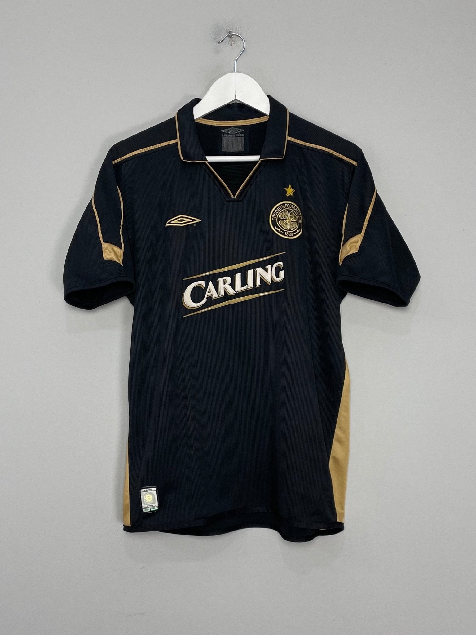 Shop 2003/04 CELTIC LARSSON #7 AWAY SHIRT (M) UMBRO, classic football shirts, vintage football shirts & retro soccer jerseys at Cult Kits