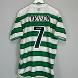 Shop 2003/04 CELTIC LARSSON #7 HOME SHIRT (L) UMBRO, classic football shirts, vintage football shirts & retro soccer jerseys at Cult Kits