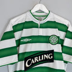 Shop 2003/04 CELTIC LARSSON #7 HOME SHIRT (L) UMBRO, classic football shirts, vintage football shirts & retro soccer jerseys at Cult Kits