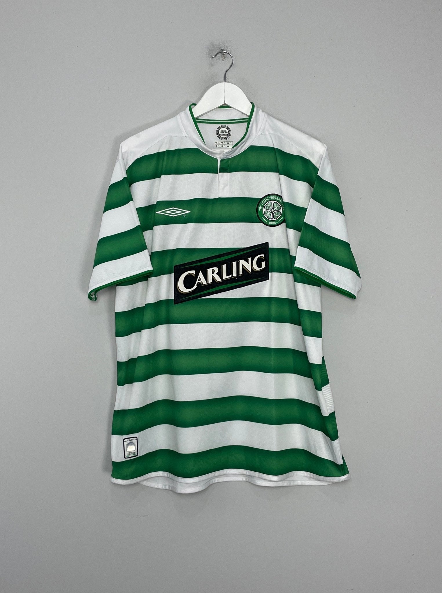Shop 2003/04 CELTIC LARSSON #7 HOME SHIRT (XL) UMBRO, classic football shirts, vintage football shirts & retro soccer jerseys at Cult Kits