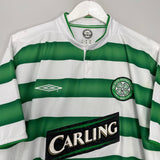 Shop 2003/04 CELTIC LARSSON #7 HOME SHIRT (XL) UMBRO, classic football shirts, vintage football shirts & retro soccer jerseys at Cult Kits
