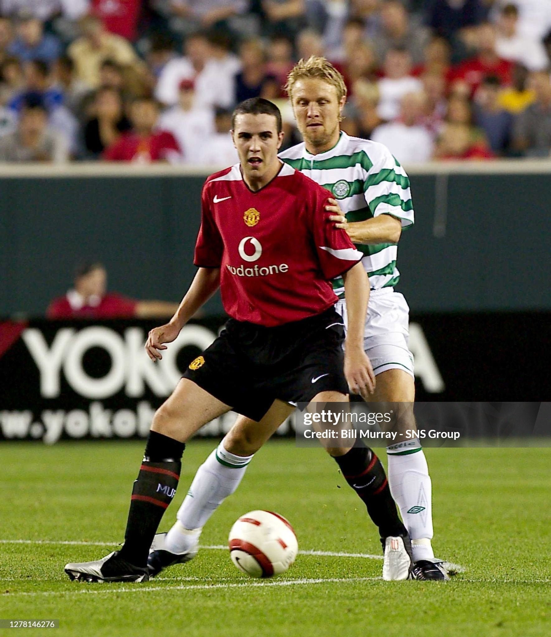 Buy 2003/04 CELTIC LAURSEN 16 *MATCH WORN VS MANCHESTER UNITED* HOME SHIRT (XXL) UMBRO ~ Free worldwide shipping available ~ Authentic Vintage Football Shirts from Cult Kits