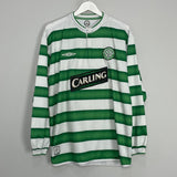 Shop 2003/04 CELTIC L/S HOME SHIRT (XL) UMBRO, classic football shirts, vintage football shirts & retro soccer jerseys at Cult Kits