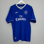 Shop 2003/04 CHELSEA DROGBA #15 HOME SHIRT (L) UMBRO, classic football shirts, vintage football shirts & retro soccer jerseys at Cult Kits